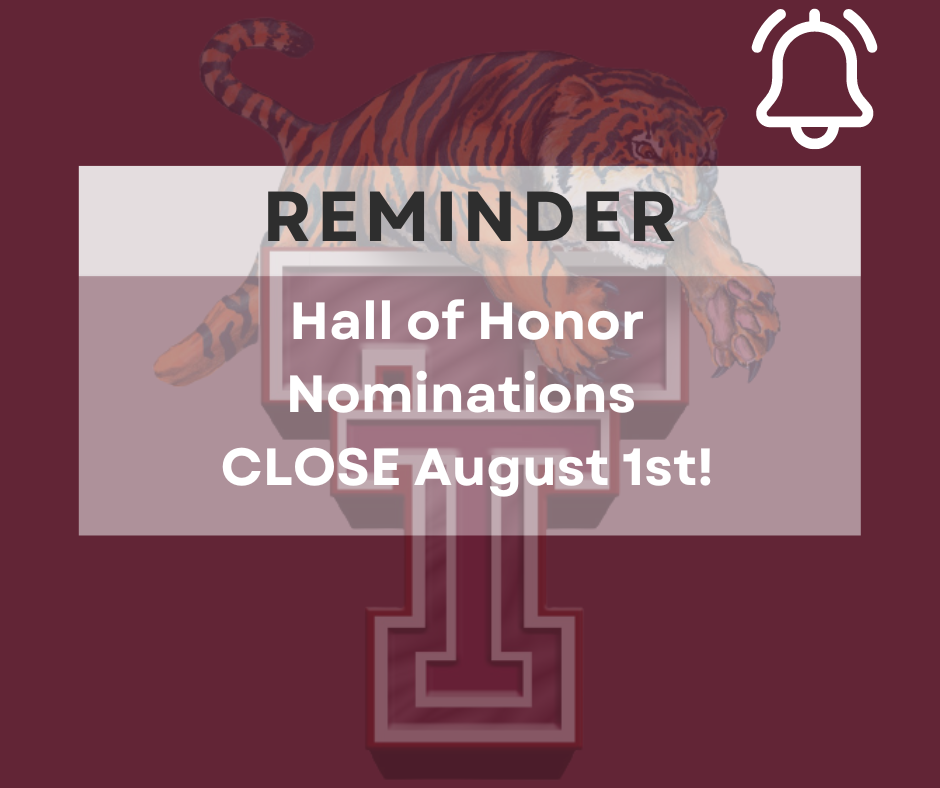 Hall of Honor Nominations Close August 1st