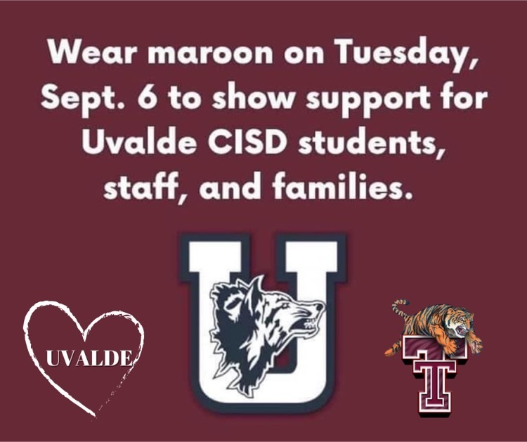 wear maroon tomorrow to support Uvalde 