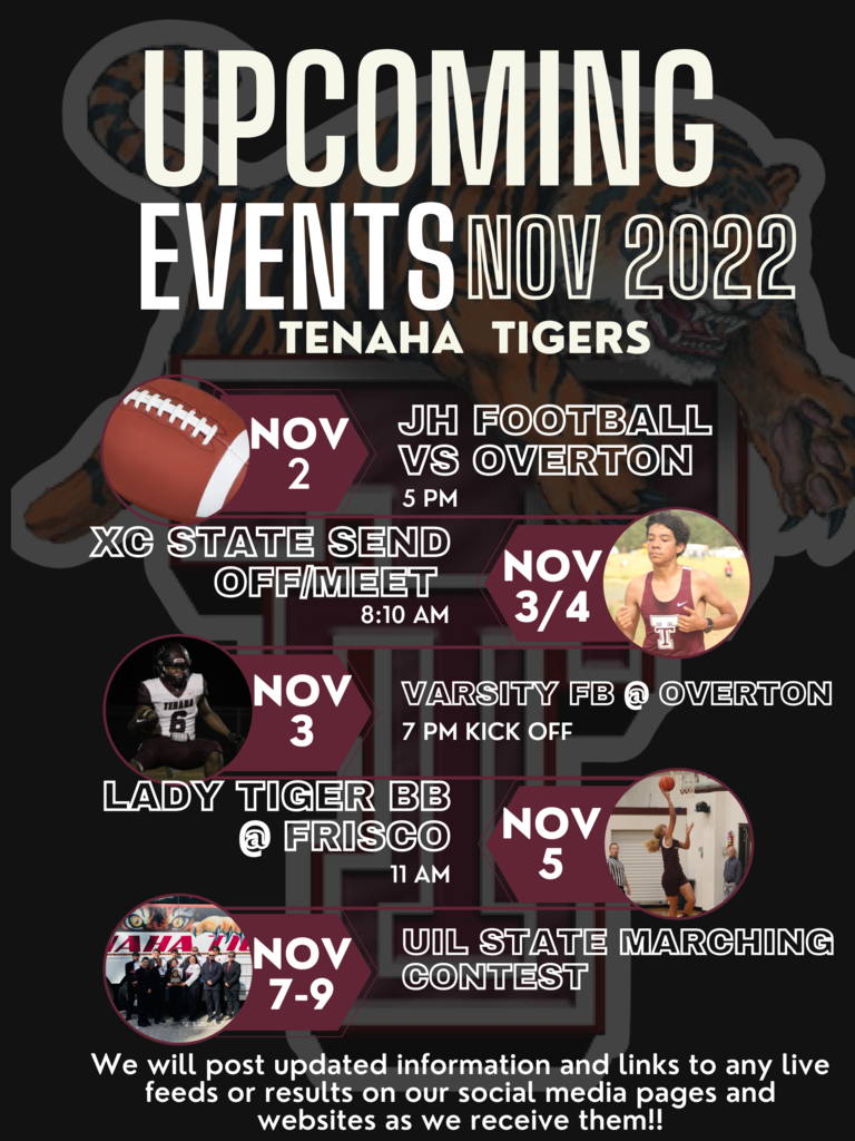Upcoming Tiger Events