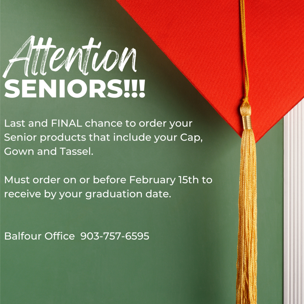 Graduation Information - Final Chance to Order Items!